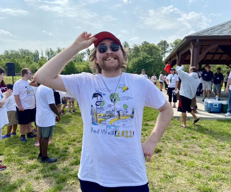 Anthony LaRose designed this year’s pond walk T-shirt.